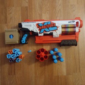 Modified Nerf BoomDozer and HalfDart Mega XL Shells for Big Rig Double Crusher